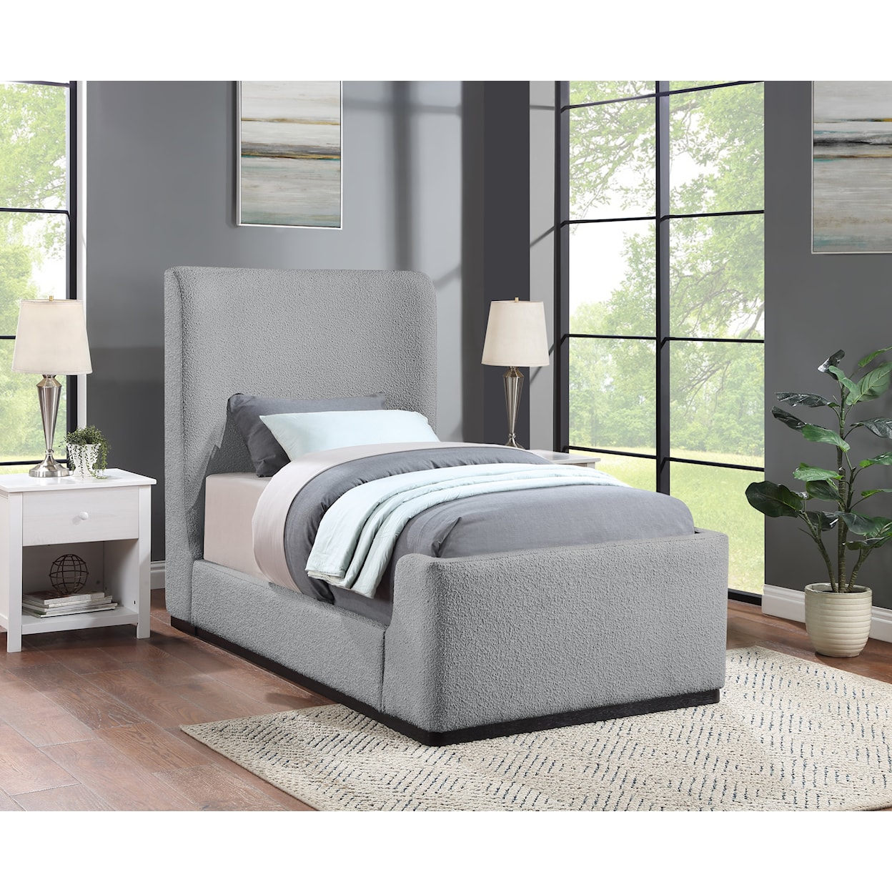 Meridian Furniture Oliver Twin Bed (3 Boxes)