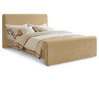 Sloan Camel Velvet King Bed (3 Boxes)