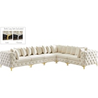 Tremblay Cream Velvet Modular Sectional