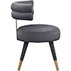 Meridian Furniture Fitzroy Upholstered Grey Velvet Dining Chair