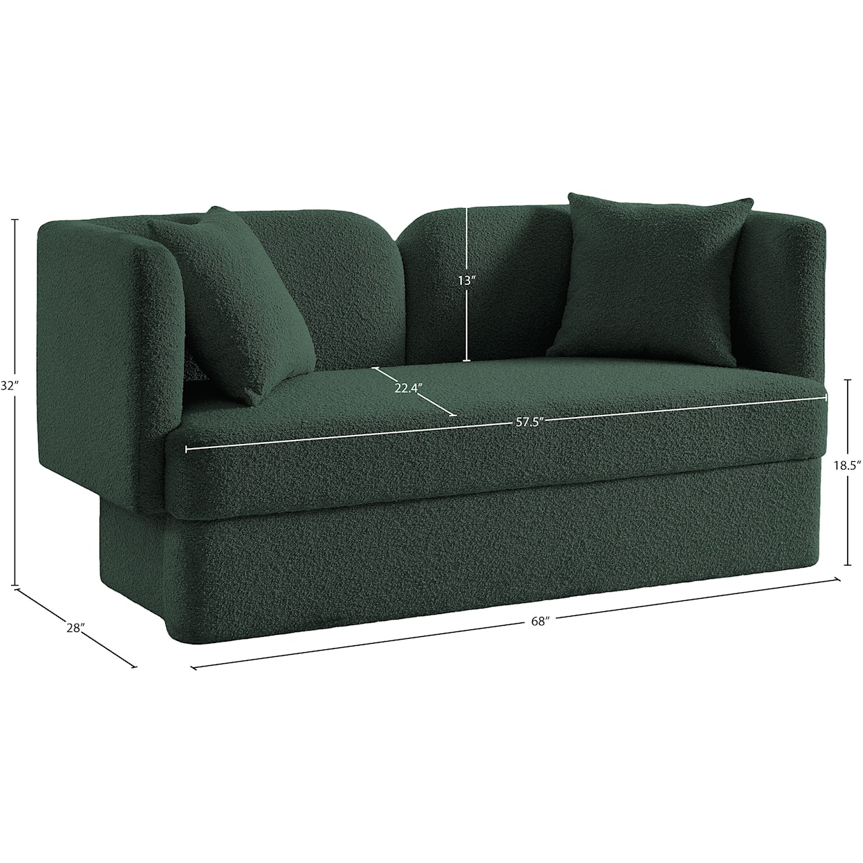 Meridian Furniture Marcel Loveseat