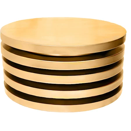 Levels Brushed Gold Coffee Table