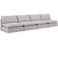 Mackenzie Beige Durable Linen Textured Modular Sofa