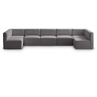 Quincy Grey Velvet Modular Sectional