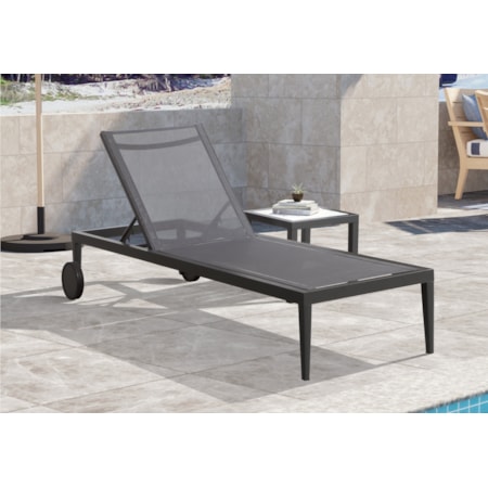 Aluminum Mesh Chaise Lounge Chair