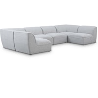 Miramar Grey Durable Linen Textured Modular Sectional