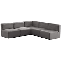 Quincy Grey Velvet Modular Sectional