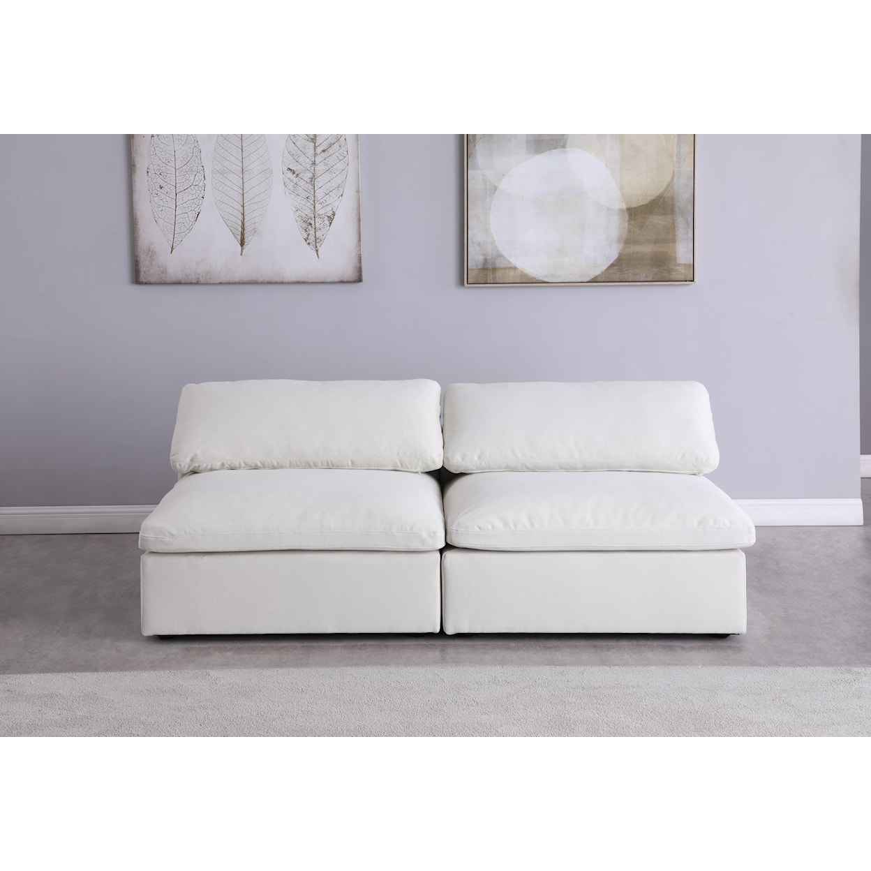 Meridian Furniture Serene Deluxe Comfort Modular Armless Sofa