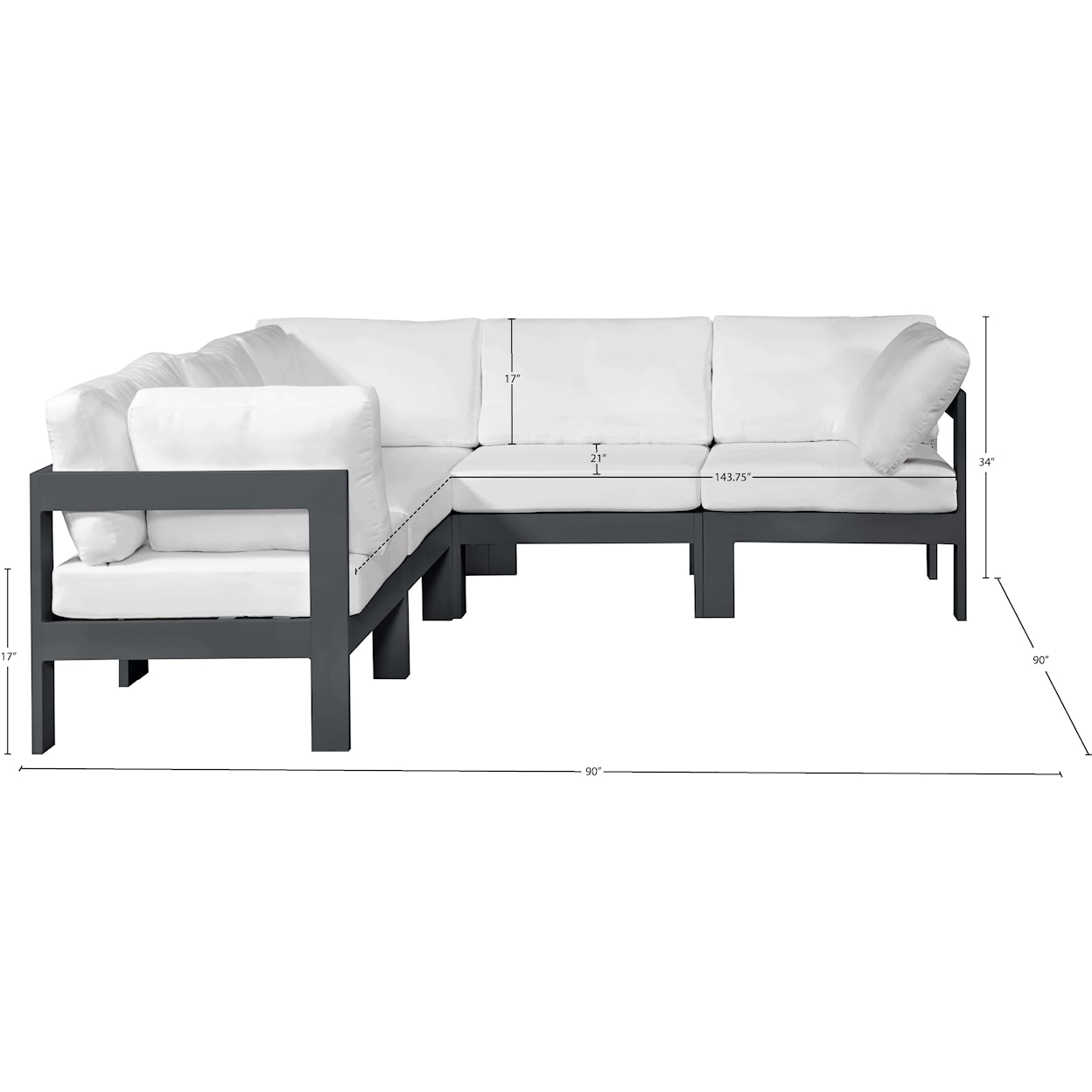 Meridian Furniture Nizuc Modular Sectional