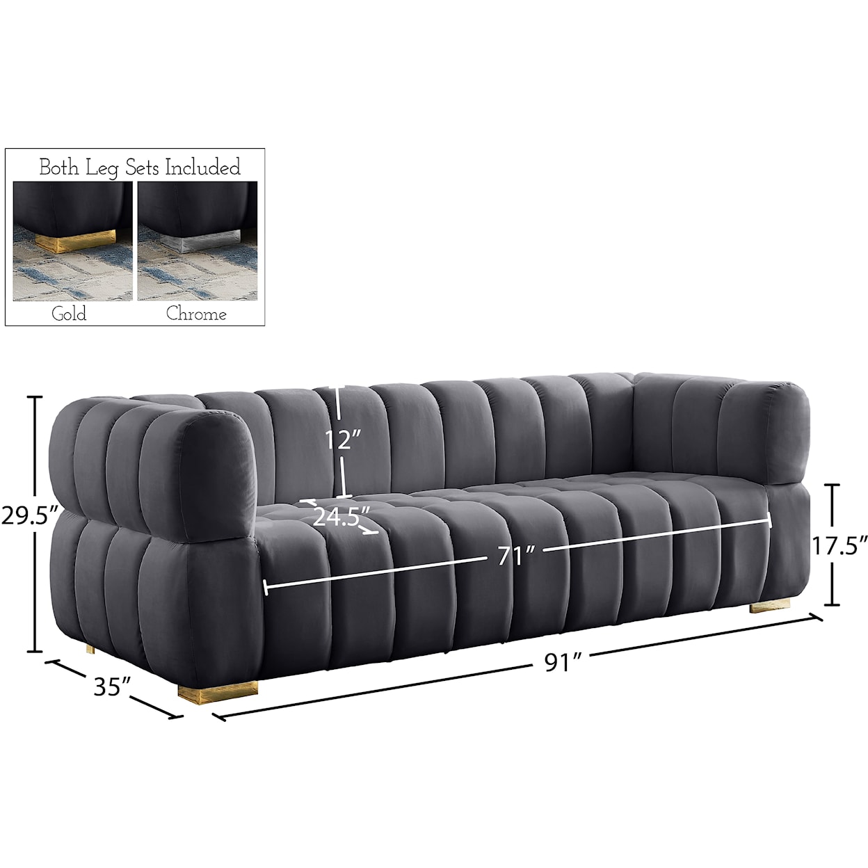 Meridian Furniture Gwen Sofa