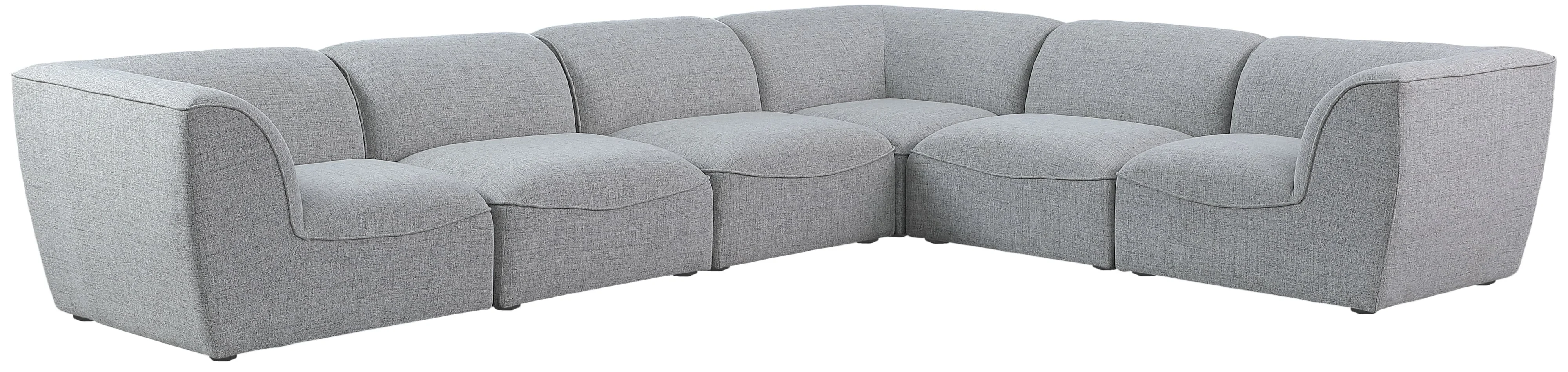 Meridian Furniture Miramar 683GreySec6B Miramar Grey Durable Linen