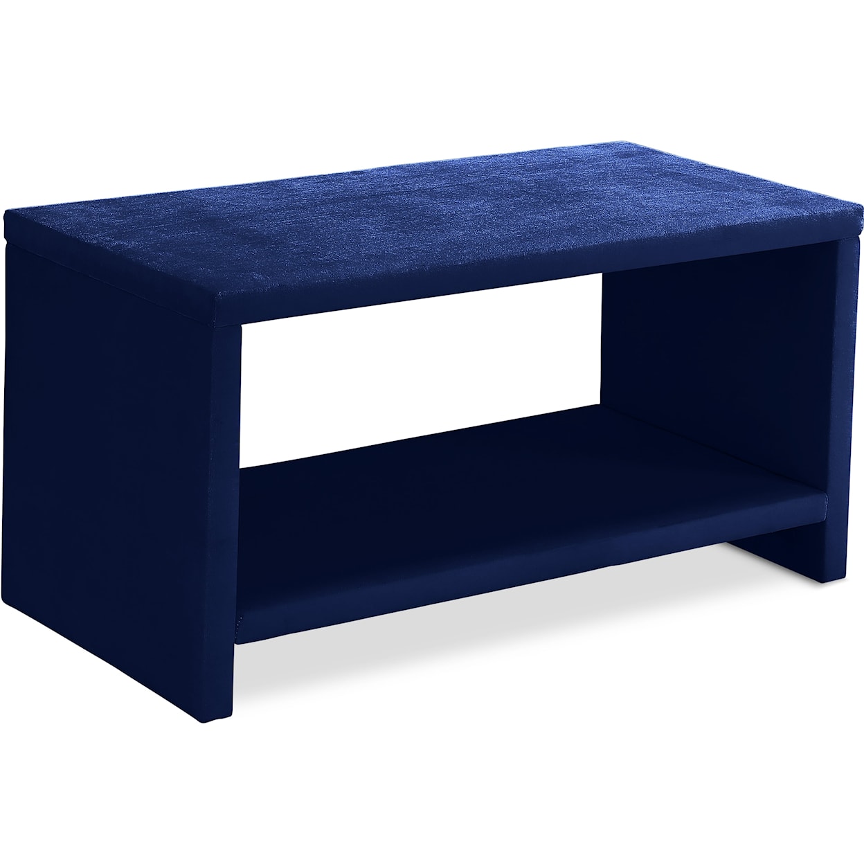 Meridian Furniture Cleo Upholstered Velvet Nightstand with Shelving
