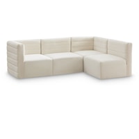 Quincy Cream Velvet Modular Sectional