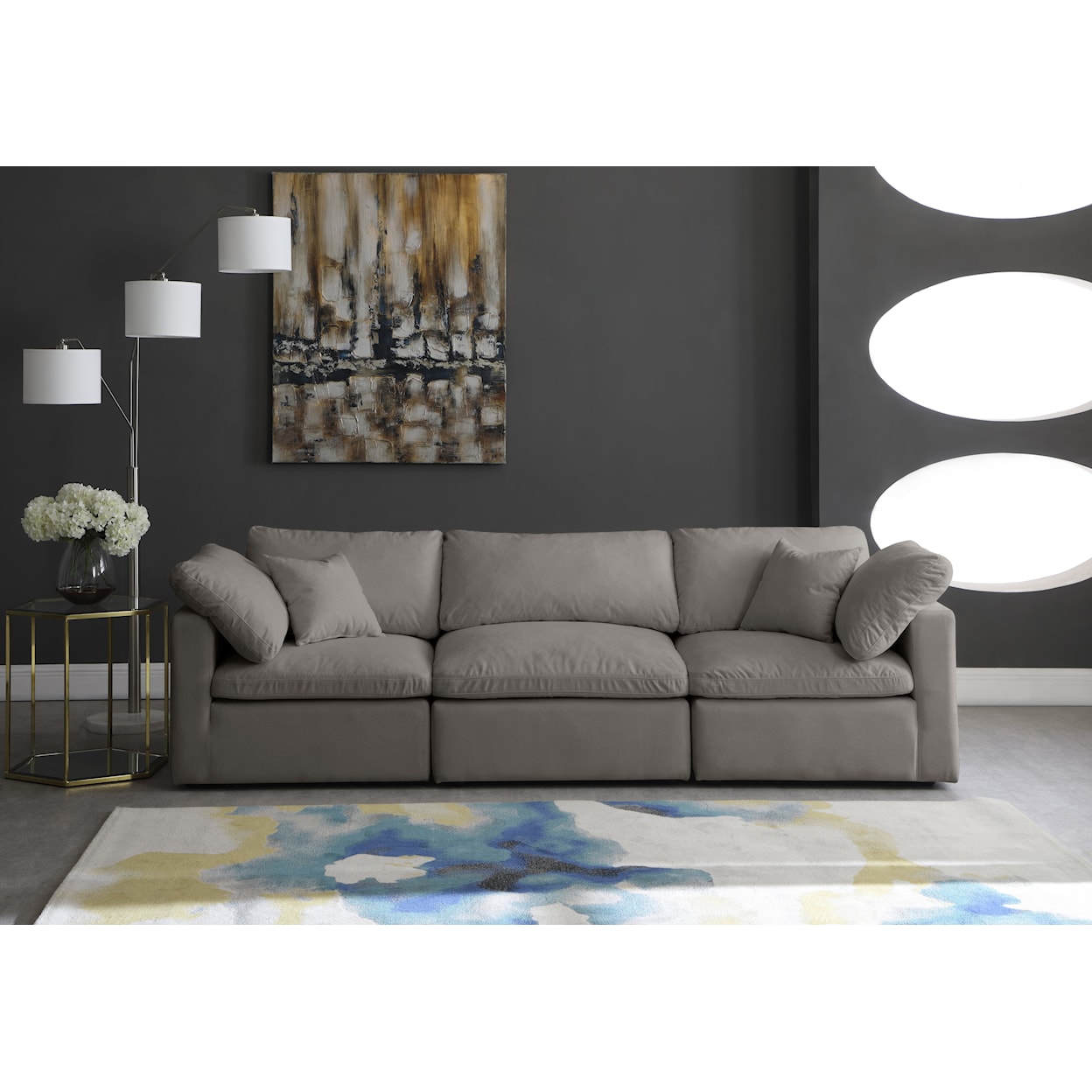 Meridian Furniture Plush Standard Comfort Modular Sofa