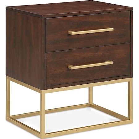 Contemporary 2-Drawer Night Stand
