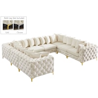 Tremblay Cream Velvet Modular Sectional