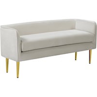 Contemporary Velvet Upholstered Bench