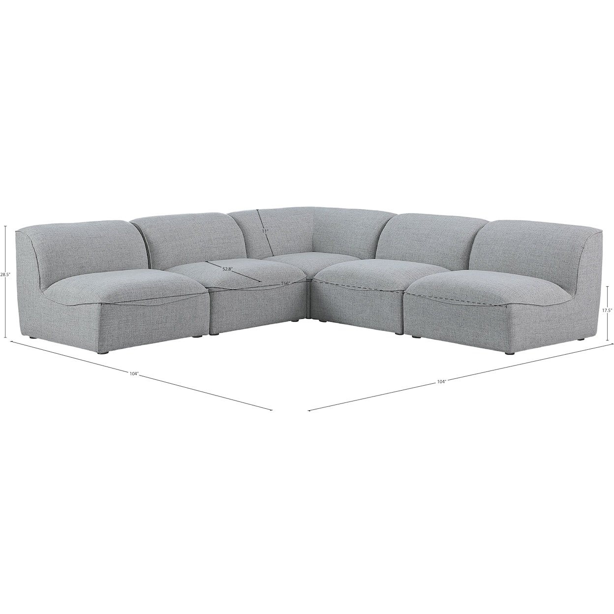 Meridian Furniture Miramar Modular Sectional