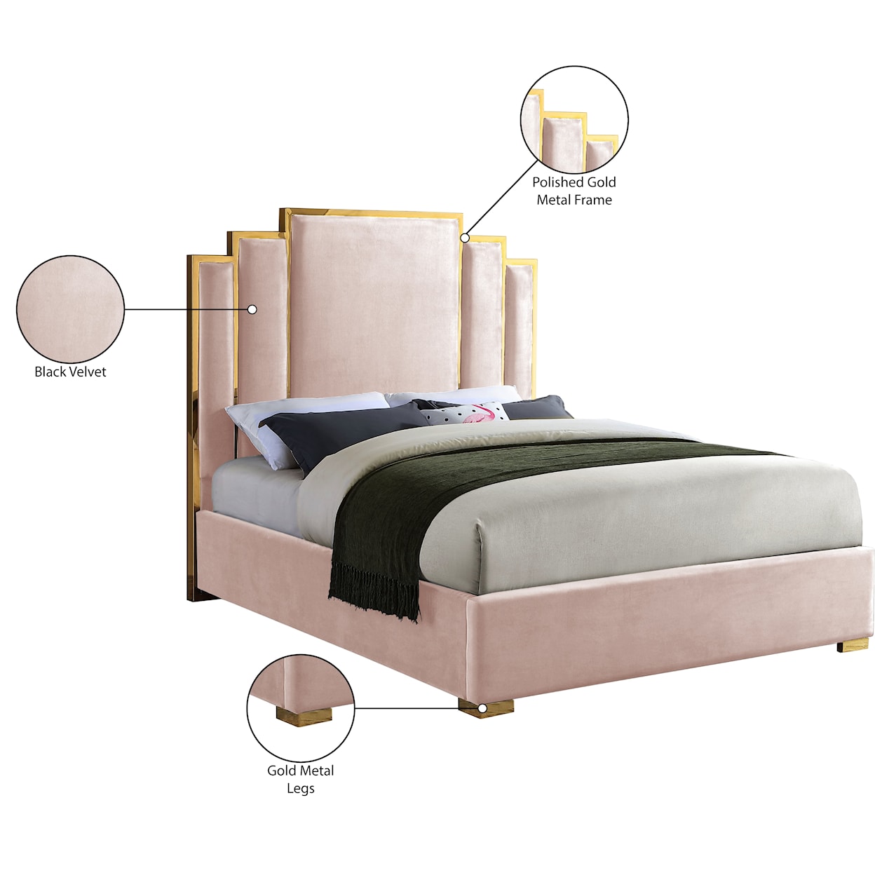 Meridian Furniture Hugo Queen Bed