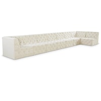 Tuft Cream Velvet Modular Sectional