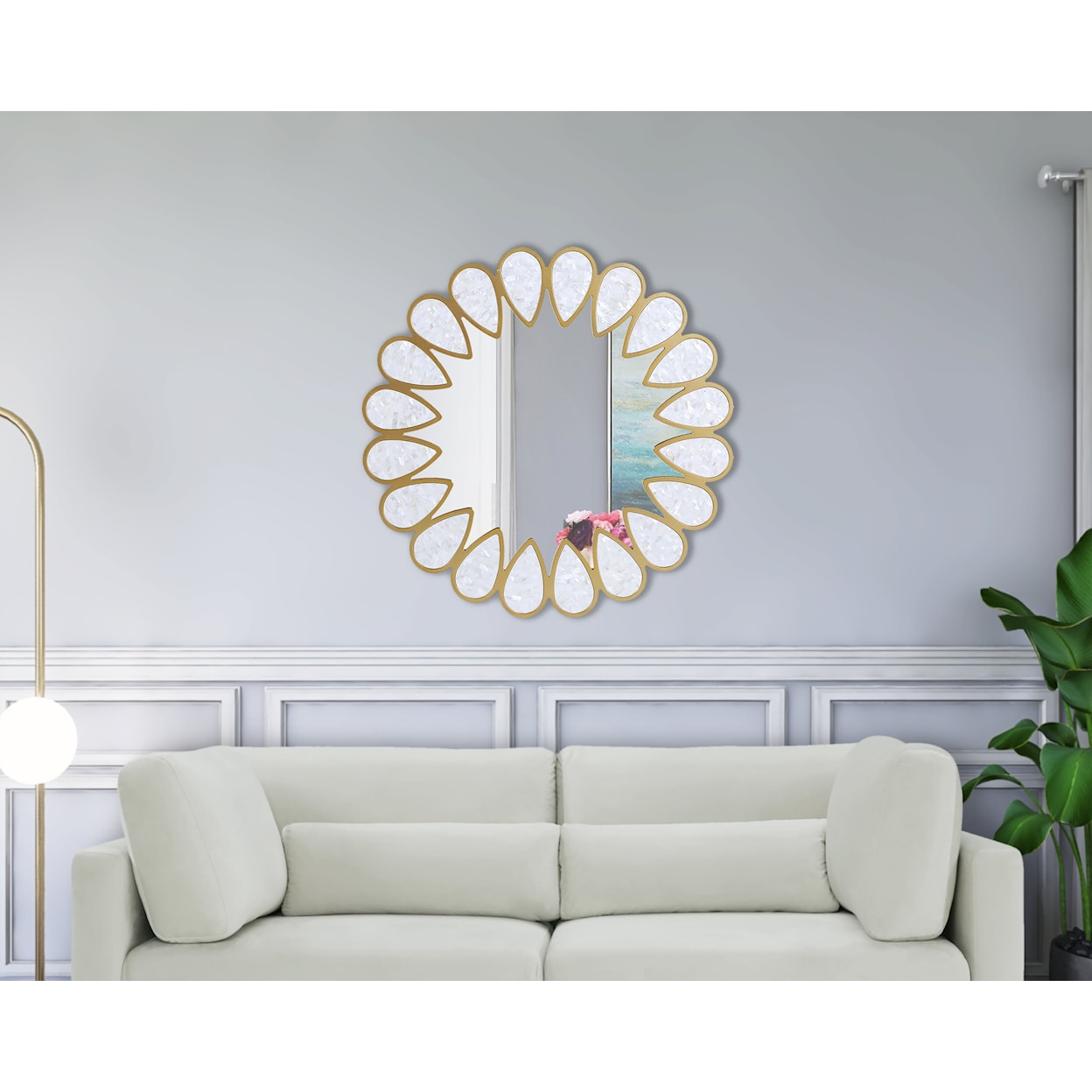 Meridian Furniture Shell Mirror
