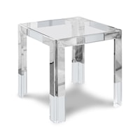 Contemporary Casper End Table Chrome Stainless Steel