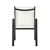 Meridian Furniture Nizuc Aluminum Mesh Dining Arm Chair