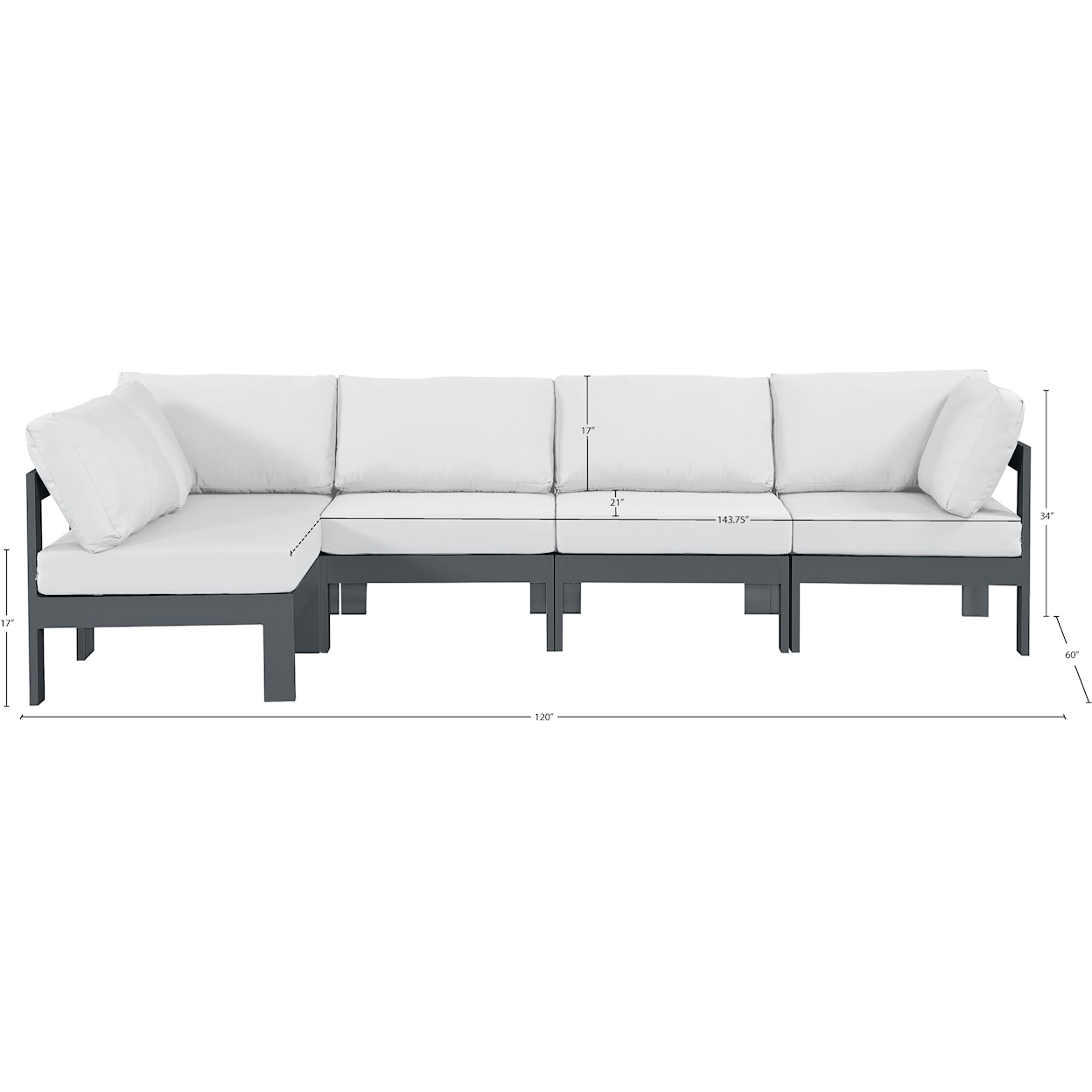 Meridian Furniture Nizuc Modular Sectional