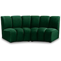 Infinity Green Velvet 2Pc. Modular Sectional