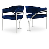 Madelyn Navy Velvet Dining Chair