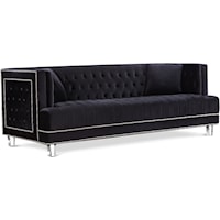 Lucas Black Velvet Sofa