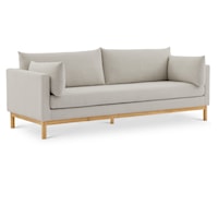 Langham Beige Linen Textured Fabric Sofa