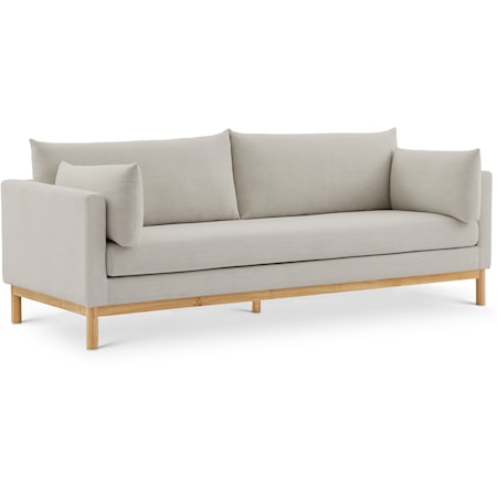 Langham Beige Linen Textured Fabric Sofa