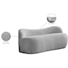 Meridian Furniture Flair Upholstered Grey Boucle Fabric Bench