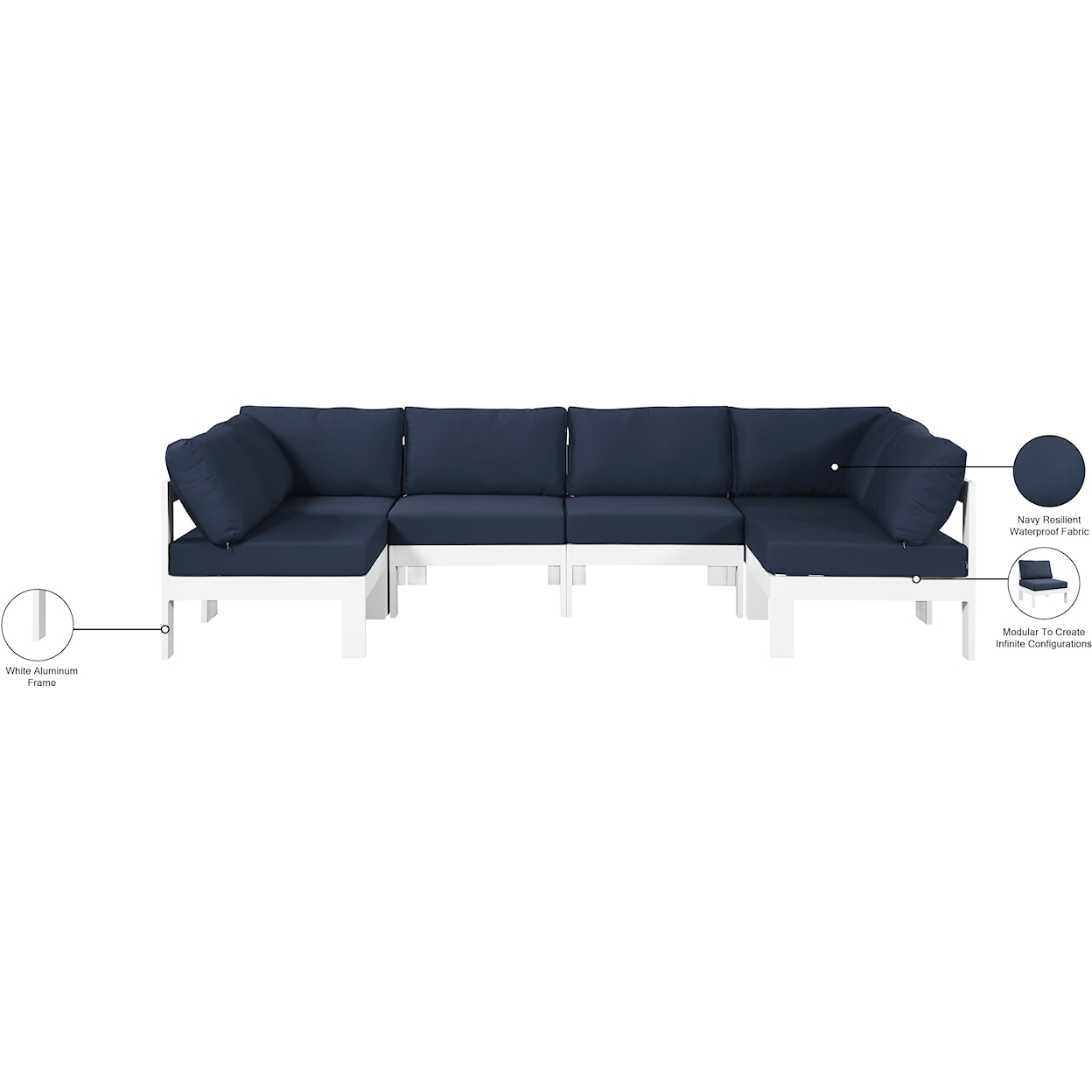 Meridian Furniture Nizuc Modular Sectional