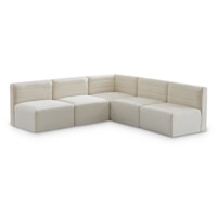 Quincy Cream Velvet Modular Sectional