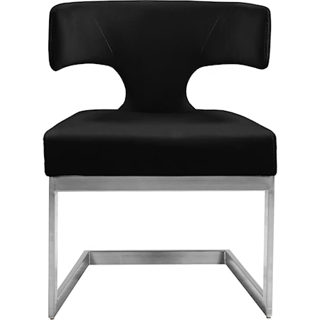 Contemporary Alexandra Dining Chair Black Velvet