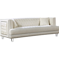 Lucas Cream Velvet Sofa