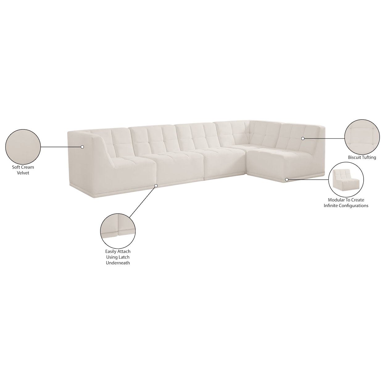 Meridian Furniture Relax Modular Sectional