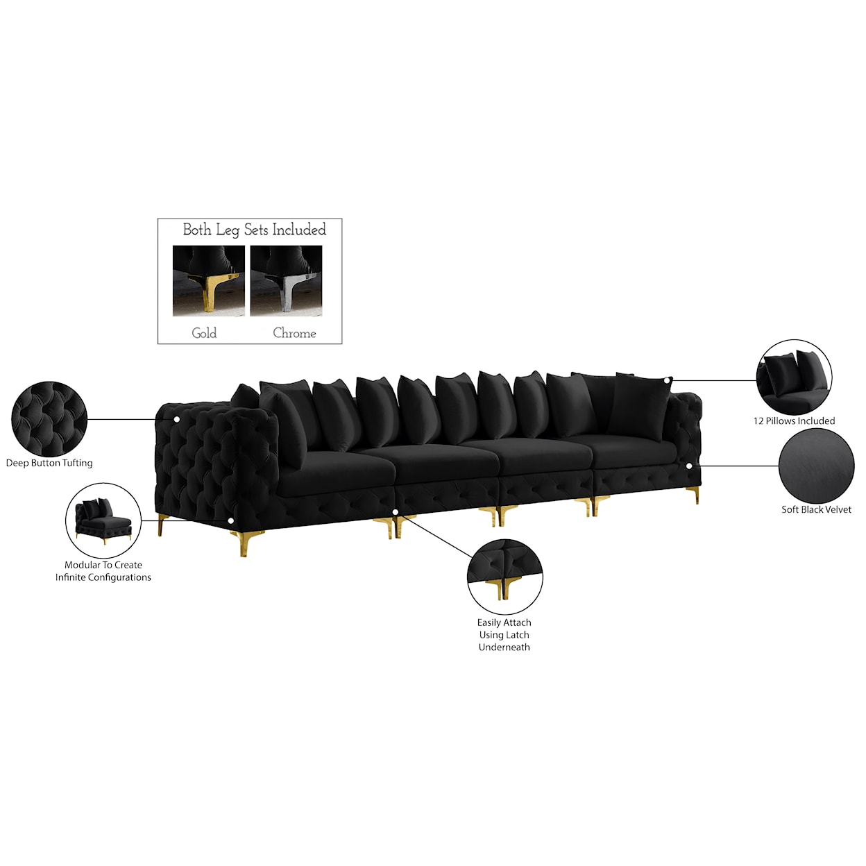 Meridian Furniture Tremblay Modular Sofa