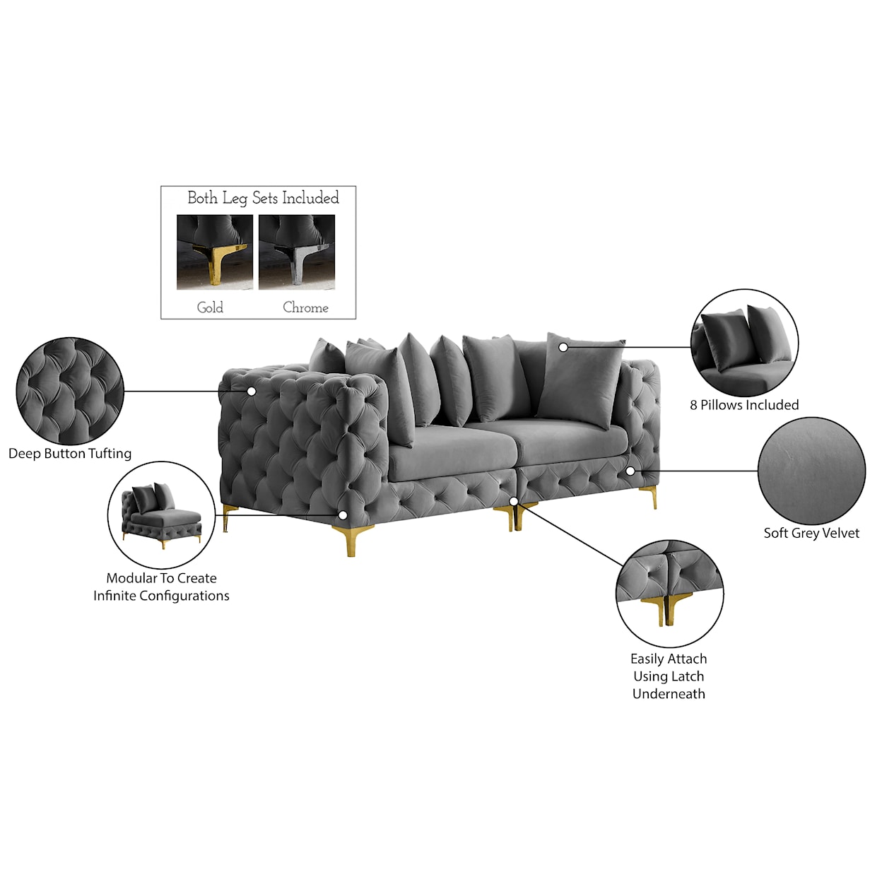 Meridian Furniture Tremblay Modular Sofa