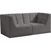 Relax Grey Velvet Modular Sofa