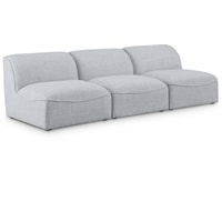 Miramar Grey Durable Linen Textured Modular Sofa