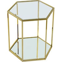Sei Brushed Gold End Table