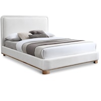 Nolita Cream Linen Textured Fabric Full Bed