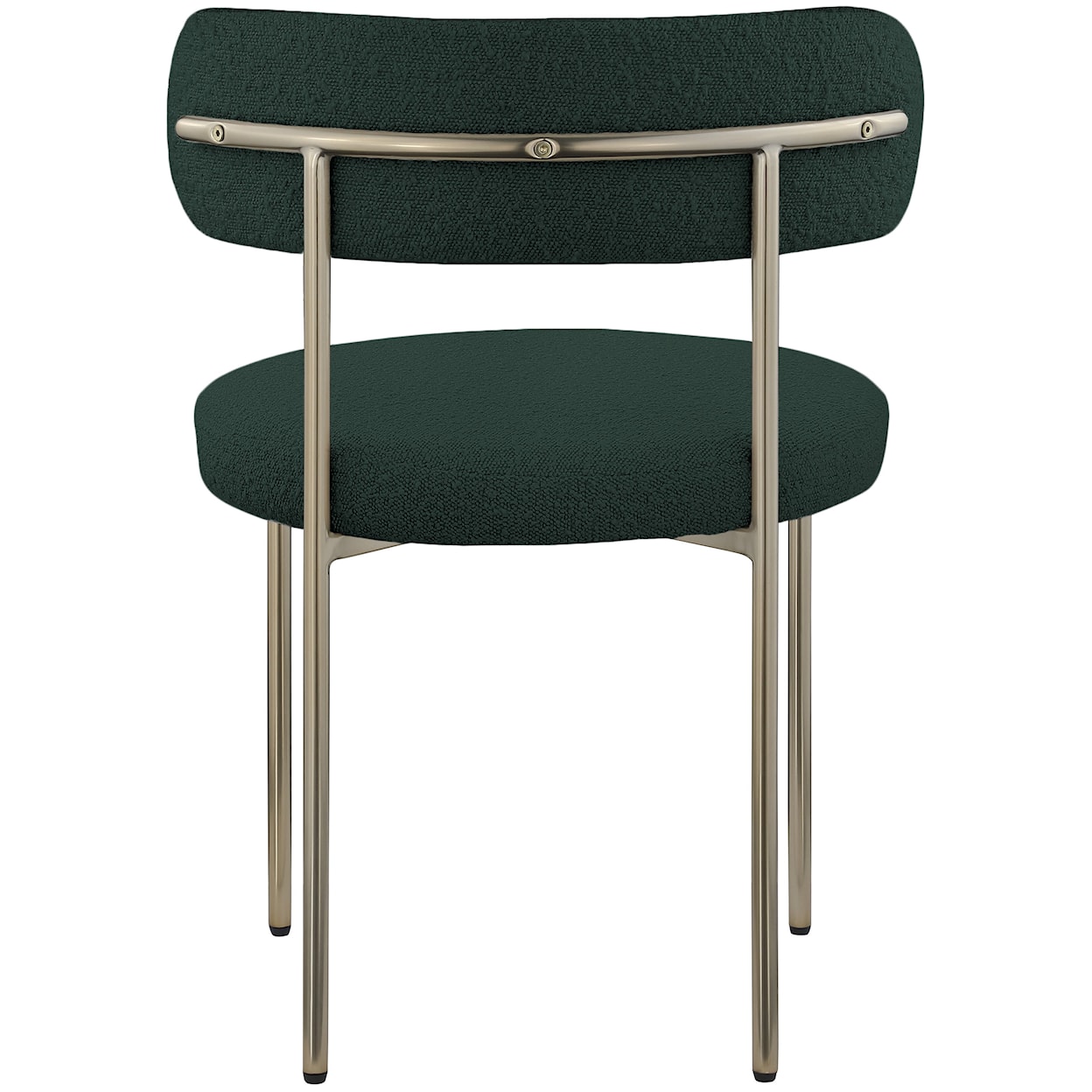 Meridian Furniture Beacon Fabric Dining Chair with Brass Iron Frame