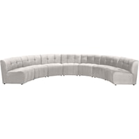 Limitless Cream Velvet 7Pc. Modular Sectional