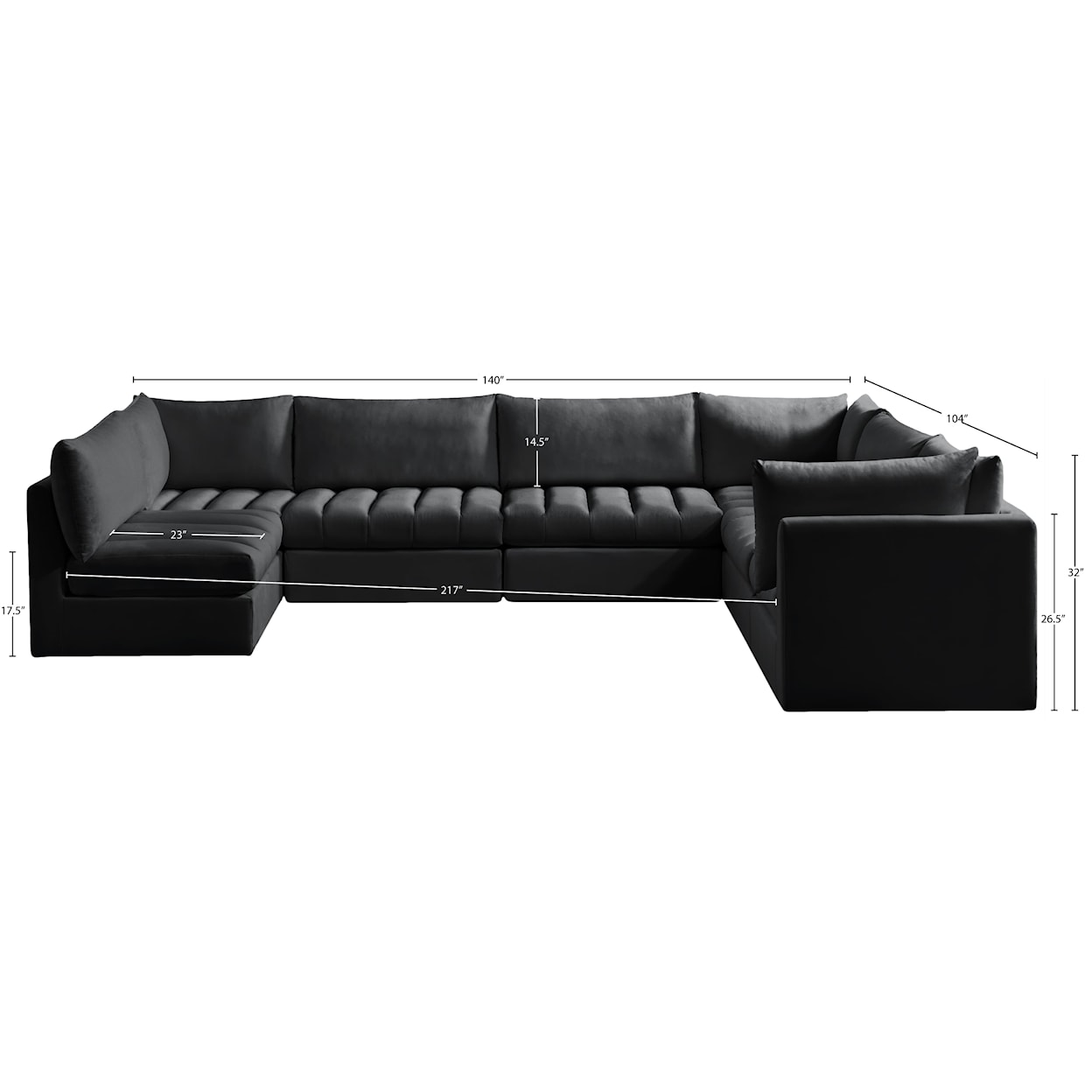 Meridian Furniture Jacob Modular Sectional