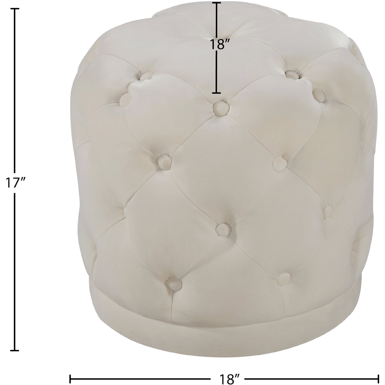 Meridian Furniture Harper Ottoman/Stool