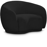 Hyde Black Boucle Fabric Chair